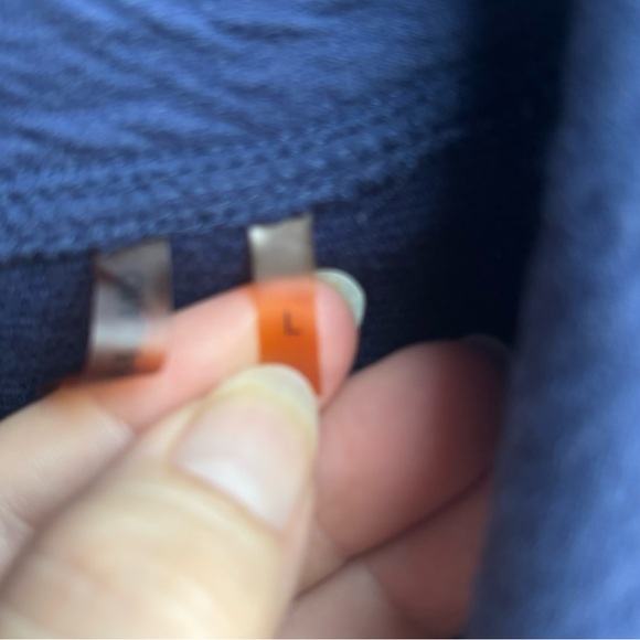 Soft surroundings navy Blue Cowl Neck Tunic with Pocket size L - Picture 6 of 6